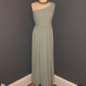 Light Blue Grecian Style One Shoulder H&M Dress